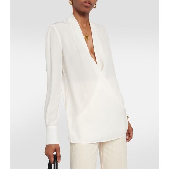NWT ETRO Silk crêpe de chine blouse Size IT 46 / US 10 $990